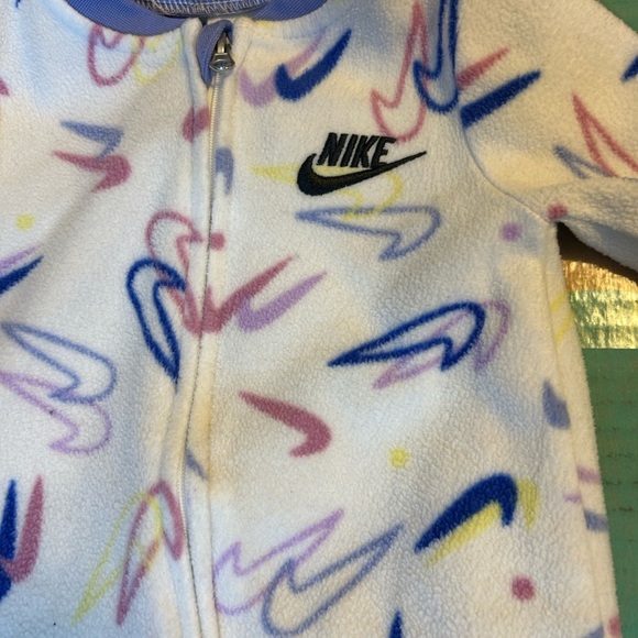 Nike Blue and Purple Swoosh Fleece Onesie - Picture 5 of 5